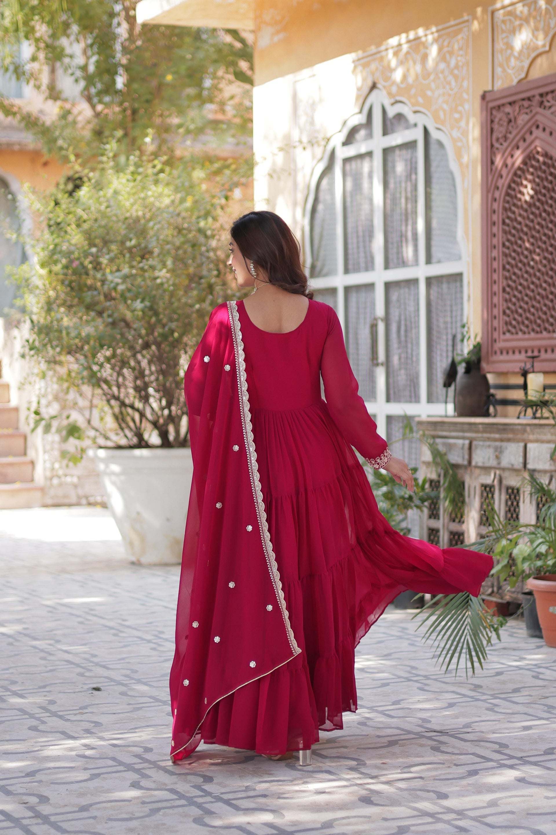 Dazzling Desire: Pearl Work Designer Gown Collection