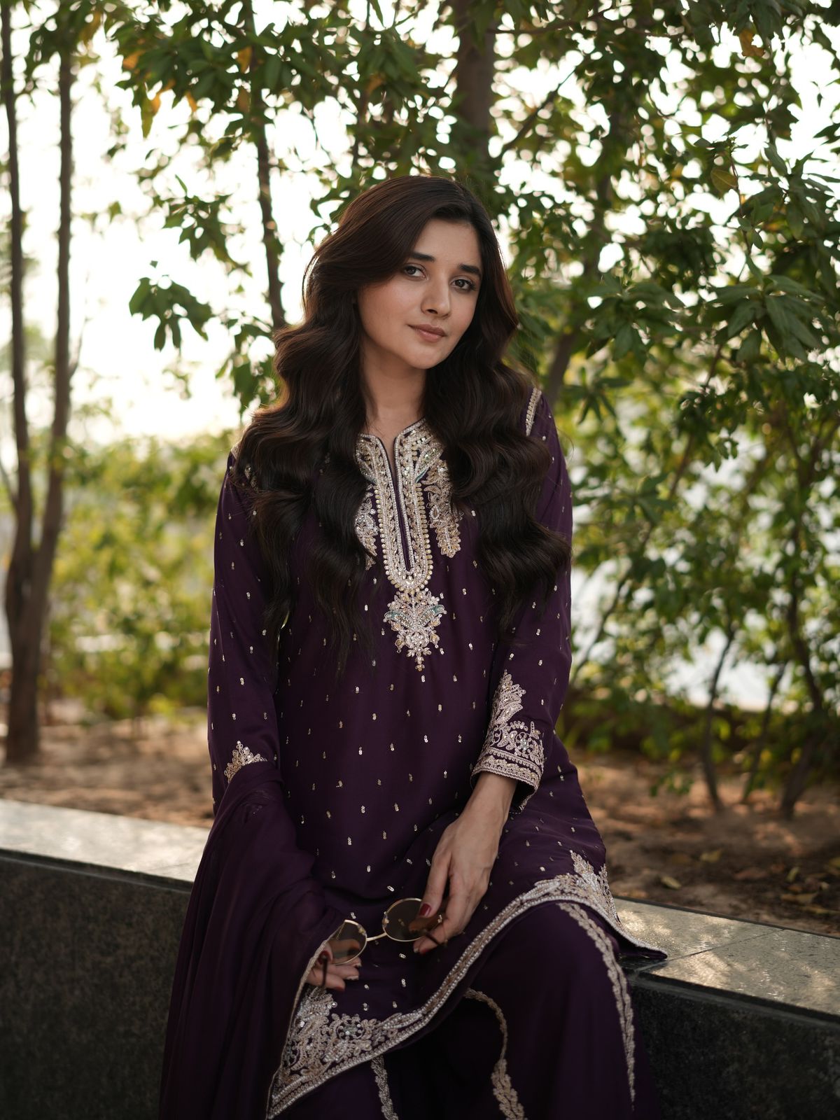 Radiant Purple Sharara & Kurti Set